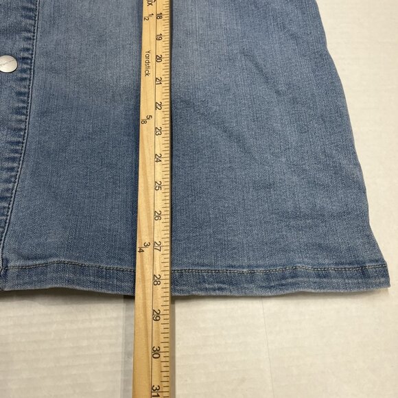 Jones & Co Shacket Womens 1X Faded Denim Button Down Shirt Western Workwear - Picture 6 of 9